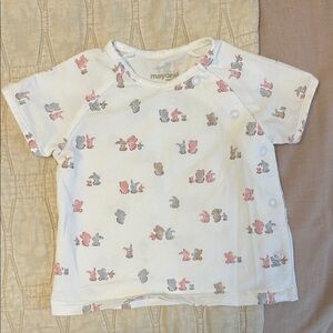 Mayoral Kids White T-Shirt with Animal Print